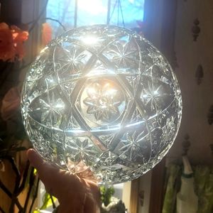 Anchor Hocking Glass Prescut Star of David Pattern Lg Salad bowl